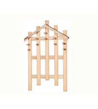 Masifart Jocasta Çam Çatılı Askılık Cilasız Ham