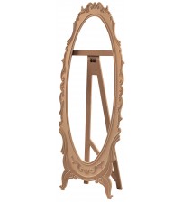 Masifart Tracy Ayaklı Lale Oval Boy Ayna Cilasız Ham