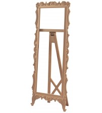 Masifart Vicki Ayaklı Lale Dikdörtgen Boy Ayna Cilasız Ham