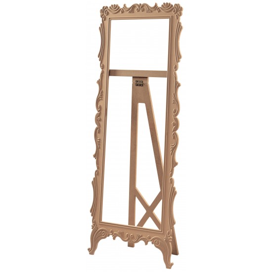 Masifart Vicki Ayaklı Lale Dikdörtgen Boy Ayna Cilasız Ham