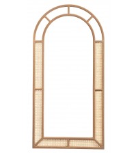 Masifart Coluo Hasırlı Bambu Boy Ayna Cilasız Ham