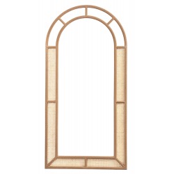 Masifart Coluo Hasırlı Bambu Boy Ayna Cilasız Ham