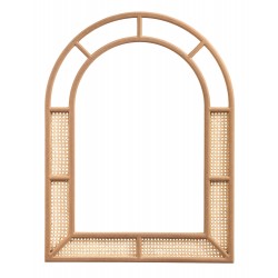 Masifart Valachia Hasırlı Bambu Ayna Cilasız Ham