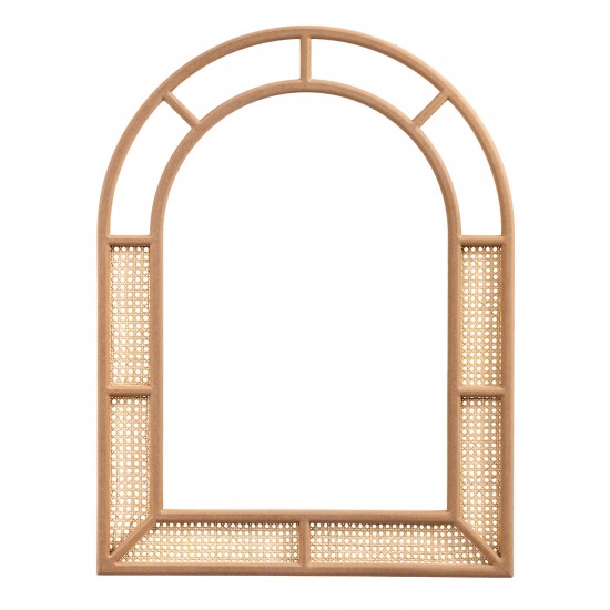 Masifart Valachia Hasırlı Bambu Ayna Cilasız Ham