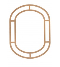 Masifart Sali Bambu Kavisli Ayna Cilasız Ham