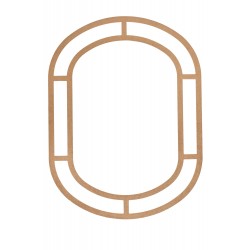 Masifart Sali Bambu Kavisli Ayna Cilasız Ham