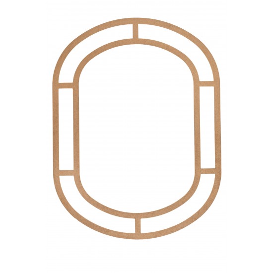 Masifart Sali Bambu Kavisli Ayna Cilasız Ham