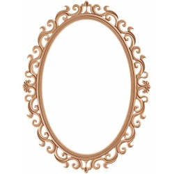 Masifart Dormire Küçük Bergama Oval Ayna Cilasız Ham