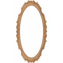 Masifart Vallis 160 Lık Oval Lale Ayna Cilasız Ham