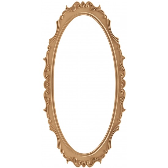 Masifart Blancus 140 Lık Oval Lale Ayna Cilasız Ham