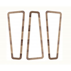 Masifart Ancyra Soft Ceviz 3 Lü Ayna Cilasız Ham