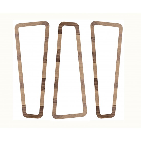 Masifart Ancyra Soft Ceviz 3 Lü Ayna Cilasız Ham