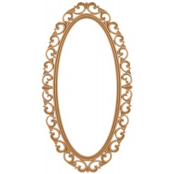 Masifart Vita 160 Lık Oval Lilyum Ayna Cilasız Ham