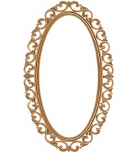 Masifart steit 140 Lık Oval Lilyum Ayna Cilasız Ham