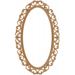 Masifart steit 140 Lık Oval Lilyum Ayna Cilasız Ham