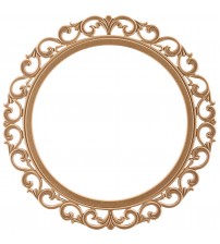 Masifart Scotia Lilyum Yuvarlak Ayna Cilasız Ham