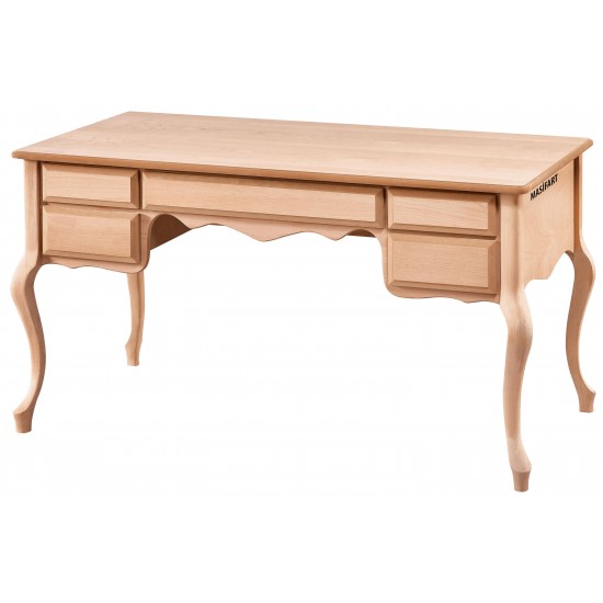 Masifart Gabin 5 Çekmeceli 140 cm Lükens Çalışma Masası Cilasız