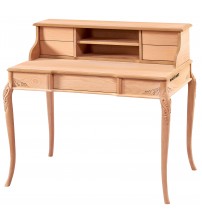 Masifart Brooke İpek Oymalı 110 cm Raflı Çalışma Masası Cilasız