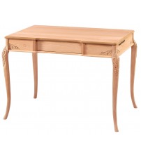 Masifart Christi İpek Oymalı 110 cm Çalışma Masası Cilasız Ham