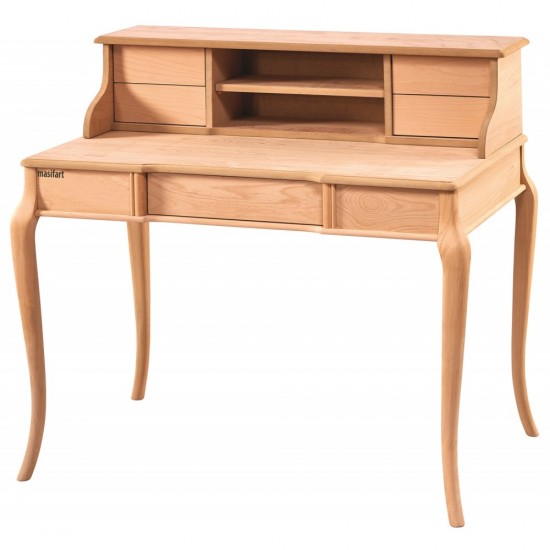 Masifart Cressida 110 cm İpek Raflı Çalışma Masası Cilasız Ham