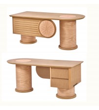 Masifart Gloria 190 cm Truva Çalışma Masası Cilasız Ham