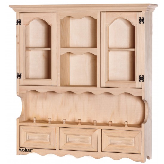 Masifart Epione Köy Dolabı Cilasız Ham