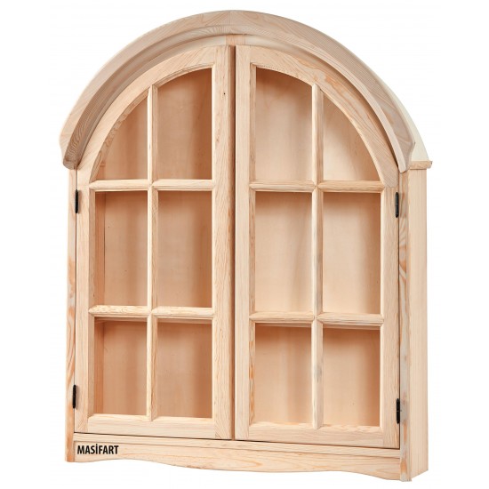 Masifart Gabin Kubbeli Köy Dolabı Cilasız Ham