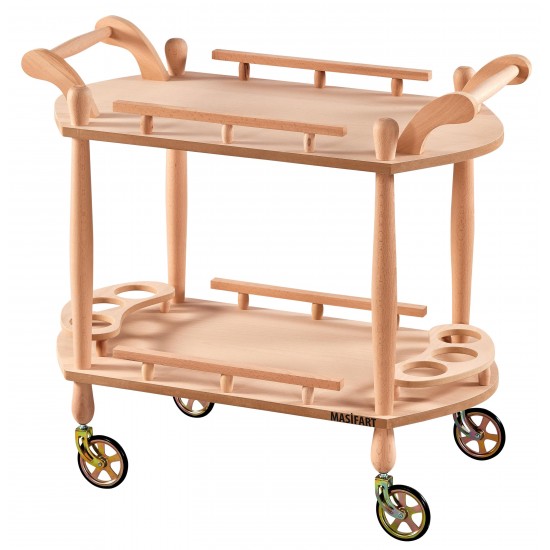 Masifart Hilary Retro Servis Arabası Cilasız Ham