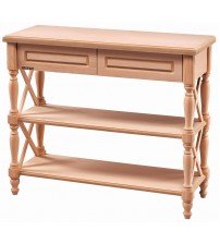 Masifart Lawer Çarpı Tornalı Katlı Dresuar Cilasız Ham