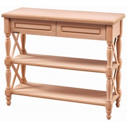 Masifart Lawer Çarpı Tornalı Katlı Dresuar Cilasız Ham