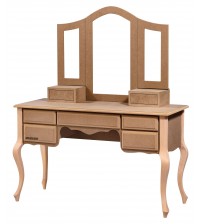 Masifart Lelia 5 Çekmeceli Lükens Makyaj Masası Cilasız Ham