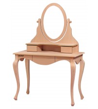 Masifart Saturn Küçük Makyaj Masası Cilasız Ham