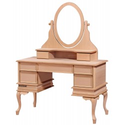 Masifart Taurus Büyük Makyaj Masası Cilasız Ham