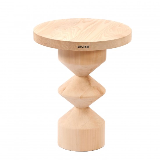 Masifart Ballint Elmas Yan Sehpa Cilasız Ham