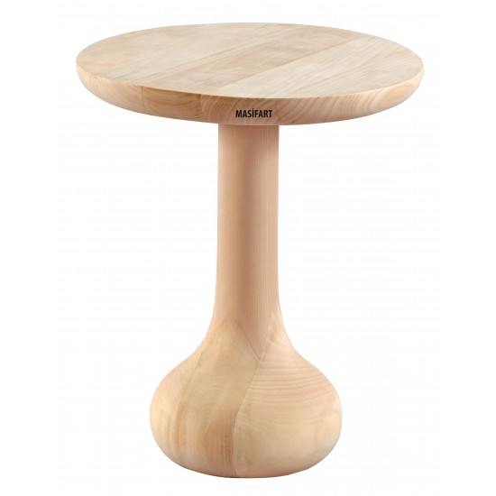 Masifart Deliciu Sarımsak Yan Sehpa Cilasız Ham