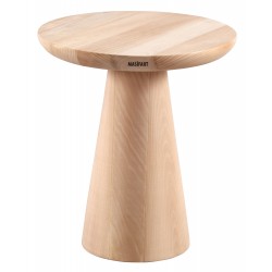 Masifart Fido Düz Mantar Yan Sehpa Cilasız Ham