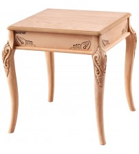 Masifart Allda İpek Oymalı Yan Sehpa Cilasız Ham