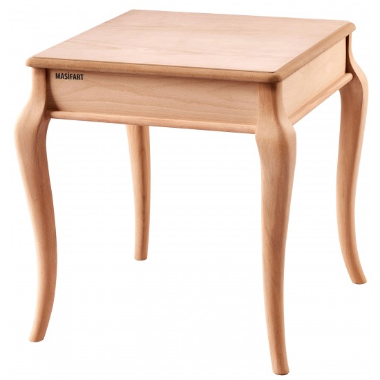 Masifart Apollon İpek Yan Sehpa Cilasız Ham