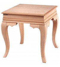 Masifart Kriste Rustik Yan Sehpa Cilasız Ham