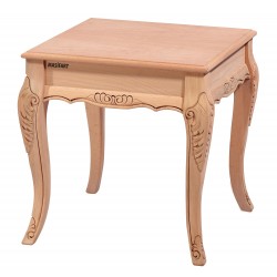 Masifart Varro Nil Rustik Oymalı Yan Sehpa Cilasız Ham