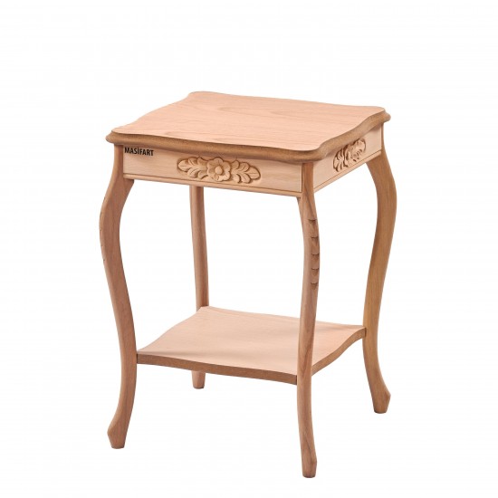 Masifart Laetus Kare Oymalı Saksılık Cilasız Ham