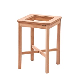 Masifart Lamar Çapraz Kare Camlı Saksılık Cilasız Ham