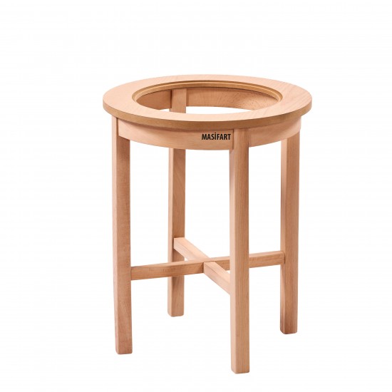 Masifart Spiridi Çapraz Yuvarlak Camlı Saksılık Cilasız Ham