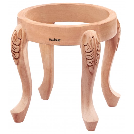 Masifart Anima Oymalı Kabak Puf Cilasız Ham