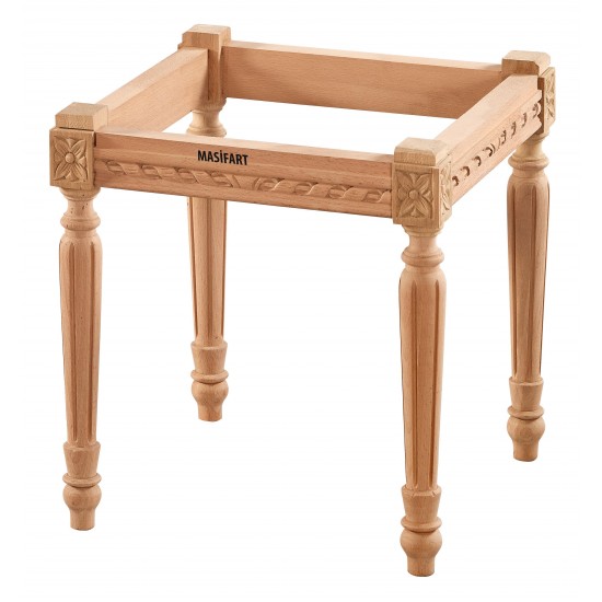 Masifart Cypress Papatya Kare Puf Cilasız Ham