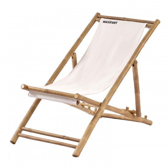 Masifart Carlene Bambu Şezlong Katlanır