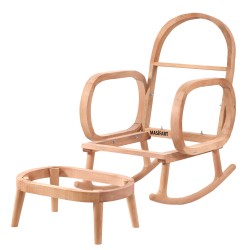 Masifart Ceviz Kubbeli Sallanır Cilasız Ham