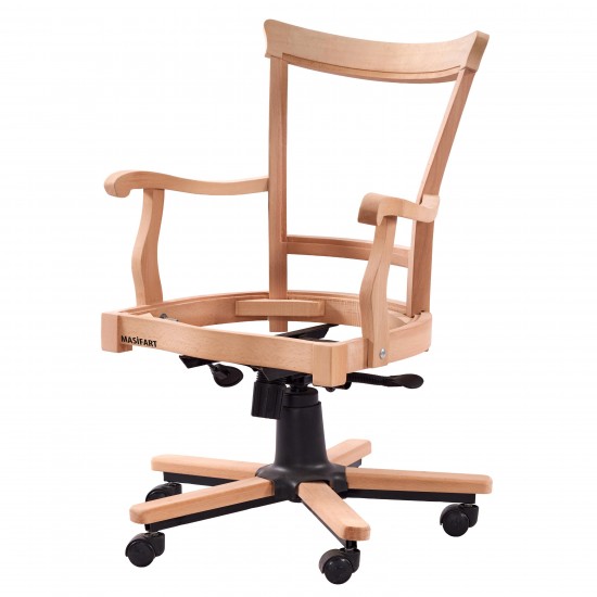 Masifart Gaita Döşemeli Şerif Döner Koltuk Cilasız Ham