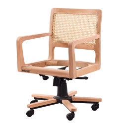 Masifart Silver Hasırlı Spor Döner Koltuk Cilasız Ham