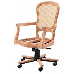 Masifart West Hasırlı Klasik Döner Koltuk Cilasız Ham